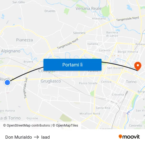 Don Murialdo to Iaad map