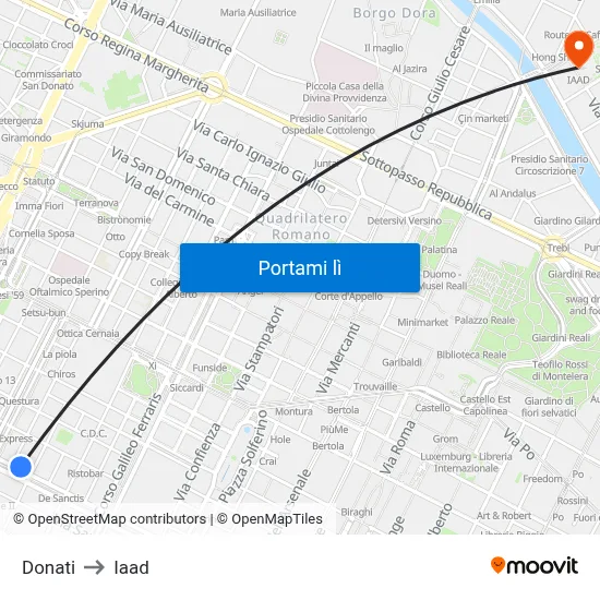 Donati to Iaad map