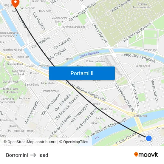 Borromini to Iaad map