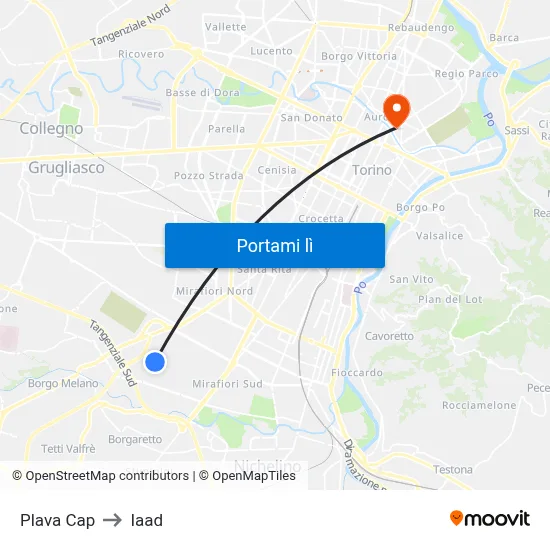 Plava Cap to Iaad map