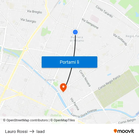 Lauro Rossi to Iaad map