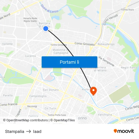 Stampalia to Iaad map