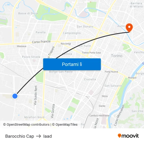 Barocchio Cap to Iaad map