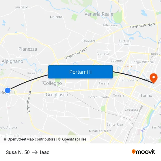 Susa N. 50 to Iaad map