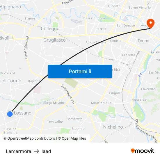 Lamarmora to Iaad map