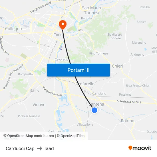 Carducci Cap to Iaad map