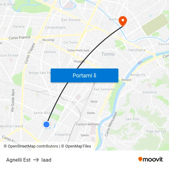 Agnelli Est to Iaad map