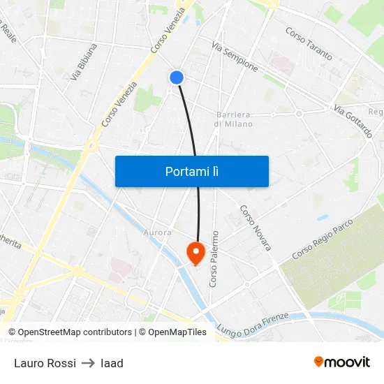 Lauro Rossi to Iaad map