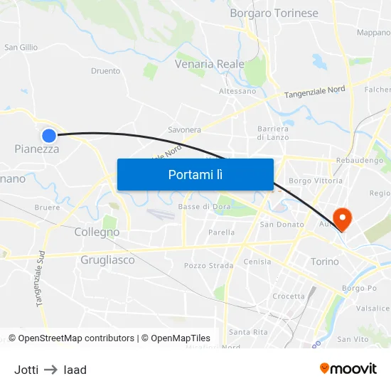 Jotti to Iaad map