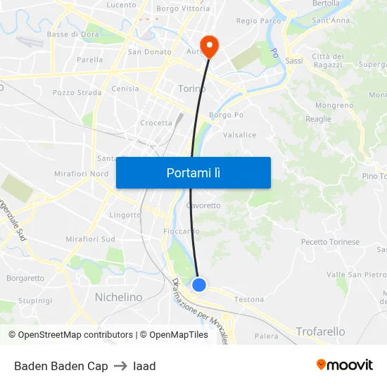 Baden Baden Cap to Iaad map