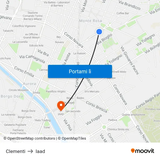 Clementi to Iaad map