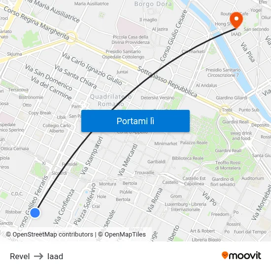 Revel to Iaad map