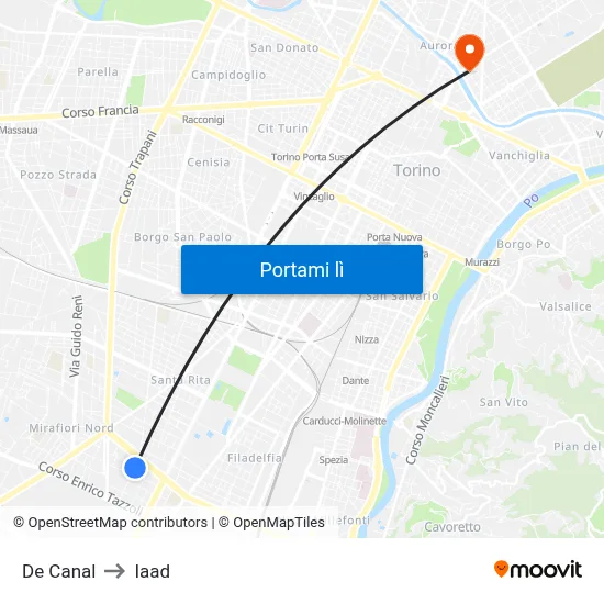 De Canal to Iaad map