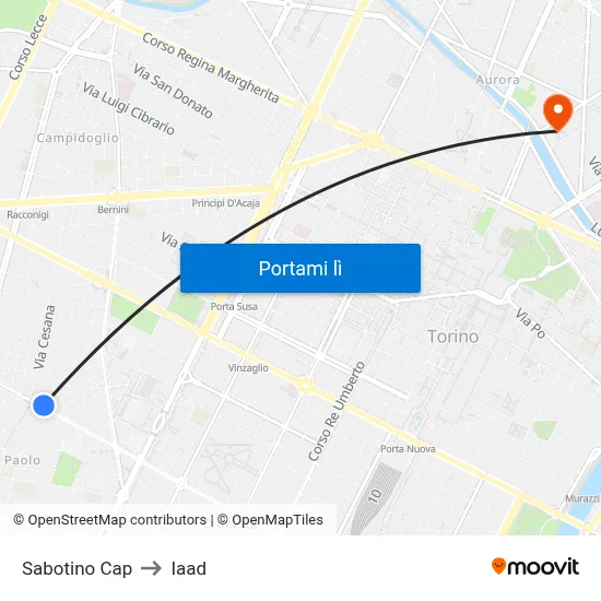 Sabotino Cap to Iaad map