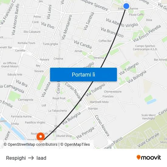 Respighi to Iaad map