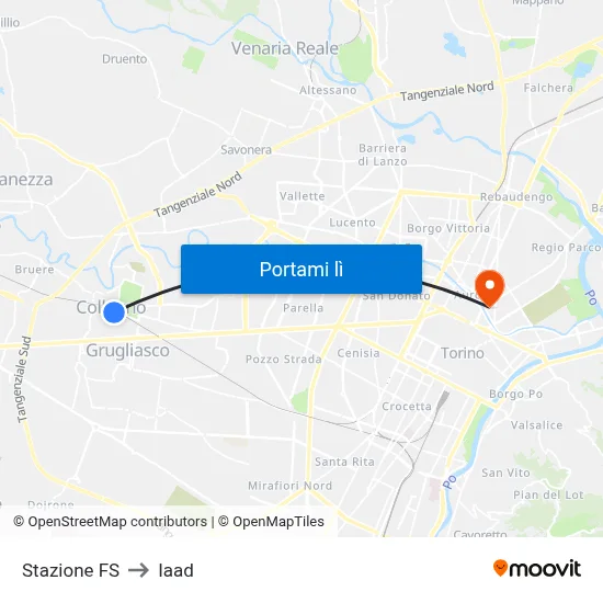 Stazione FS to Iaad map