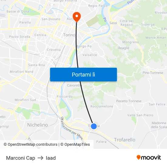 Marconi Cap to Iaad map
