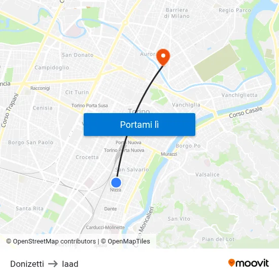 Donizetti to Iaad map