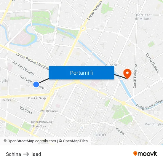 Schina to Iaad map