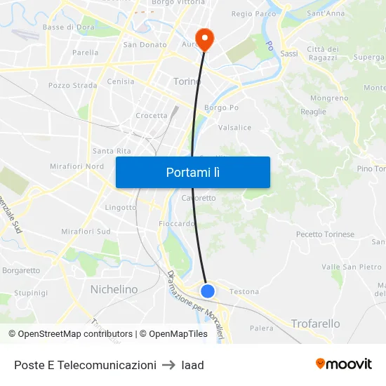 Poste E Telecomunicazioni to Iaad map