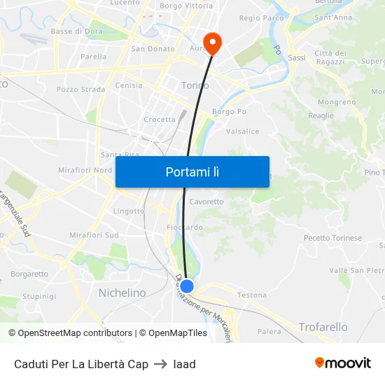 Caduti Per La Libertà Cap to Iaad map