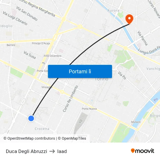 Duca Degli Abruzzi to Iaad map