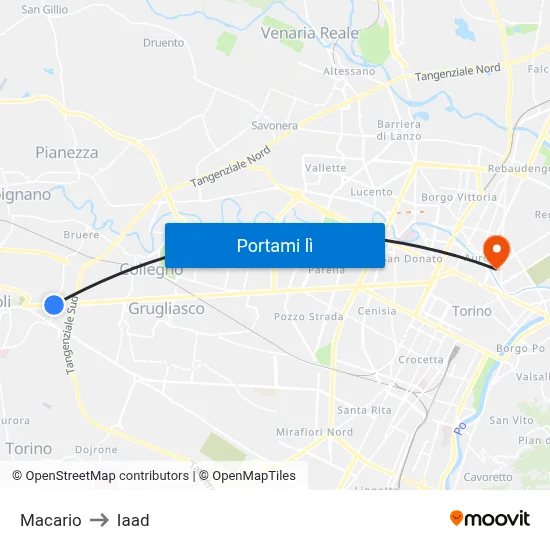 Macario to Iaad map