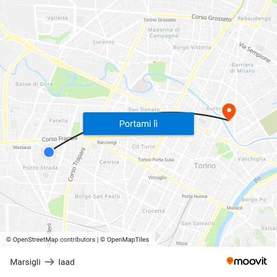 Marsigli to Iaad map