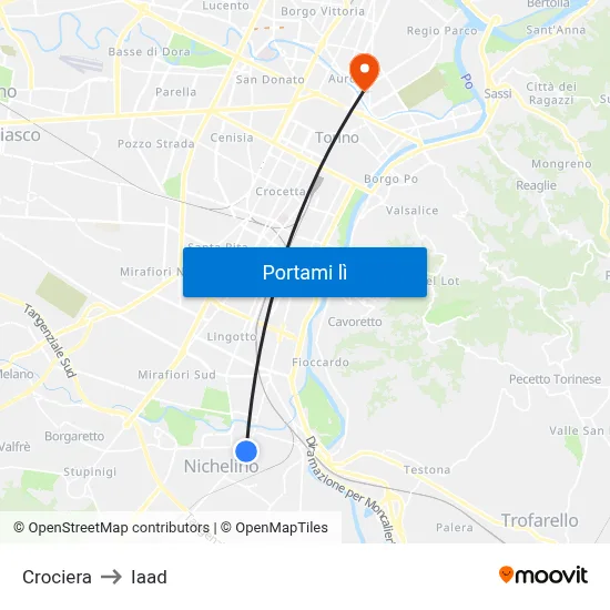 Crociera to Iaad map