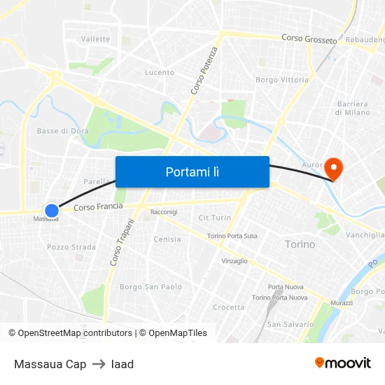 Massaua Cap to Iaad map