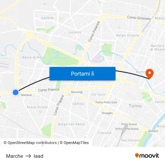 Marche to Iaad map
