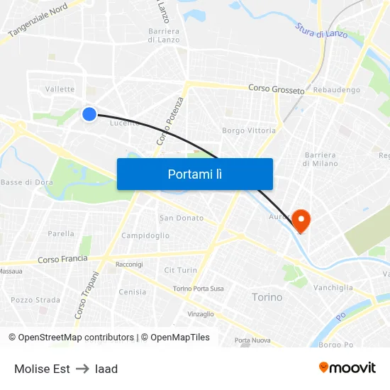 Molise Est to Iaad map