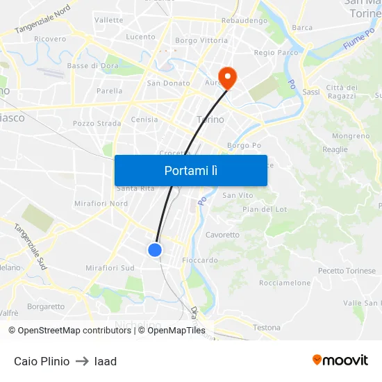 Caio Plinio to Iaad map