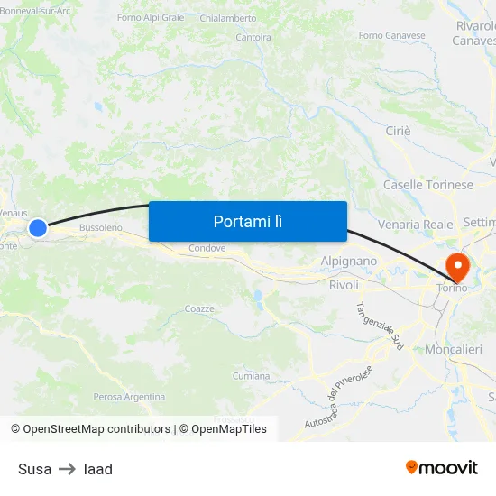 Susa to Iaad map