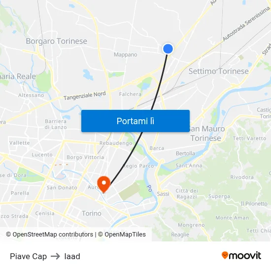 Piave Cap to Iaad map