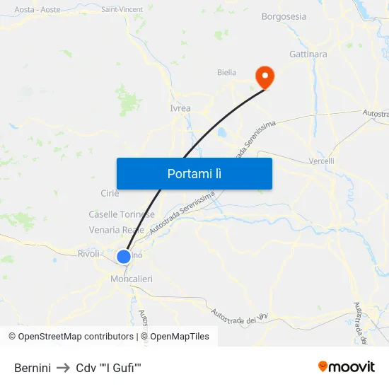 Bernini to Cdv ""I Gufi"" map