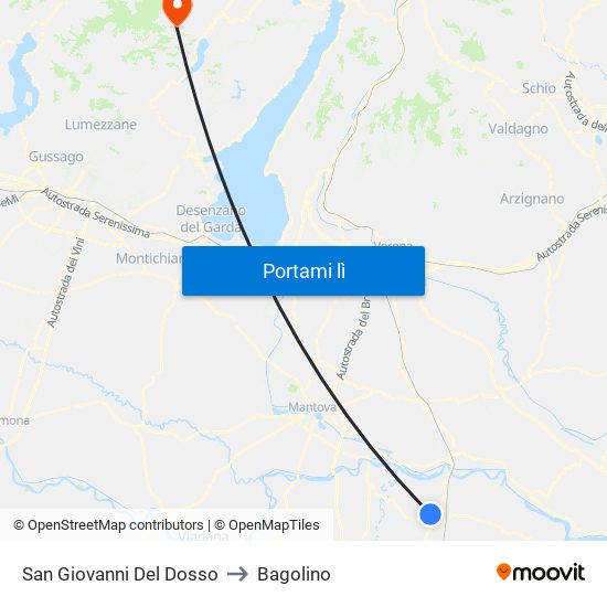 San Giovanni Del Dosso to Bagolino map