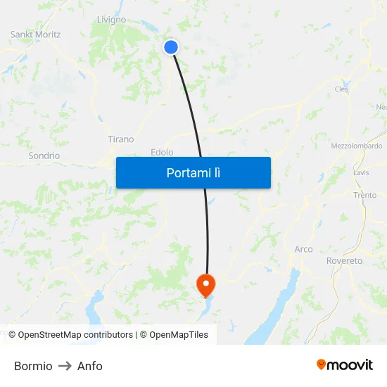 Bormio to Anfo map