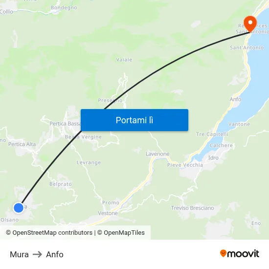 Mura to Anfo map