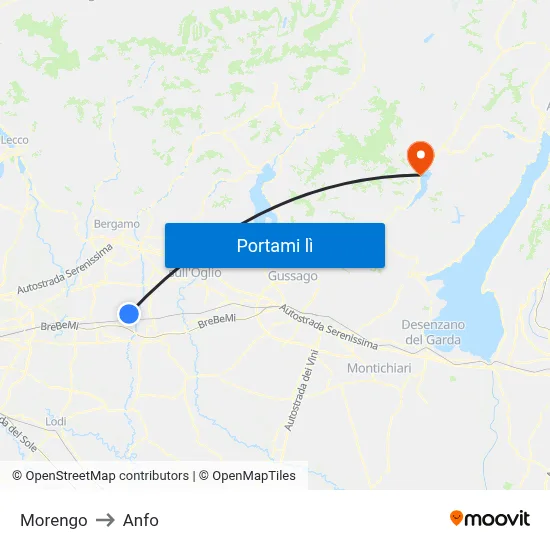 Morengo to Anfo map