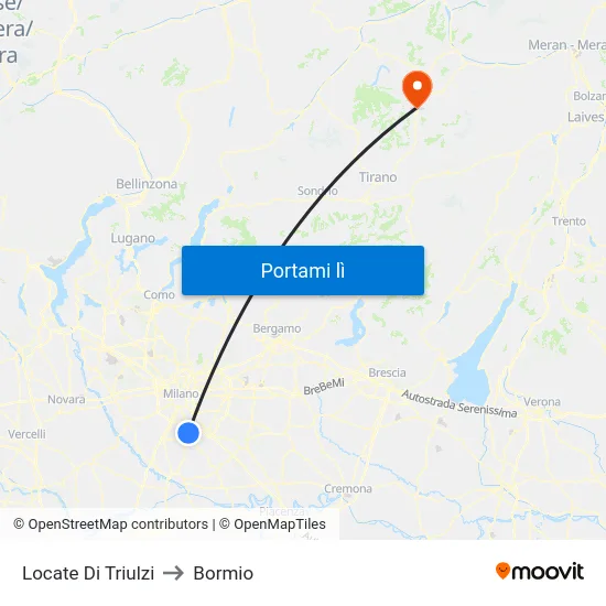 Locate Di Triulzi to Bormio map
