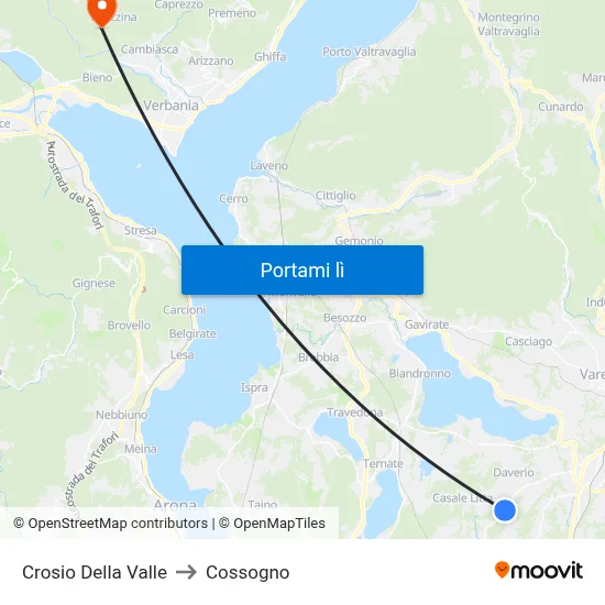 Crosio Della Valle to Cossogno map