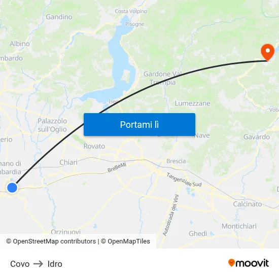 Covo to Idro map