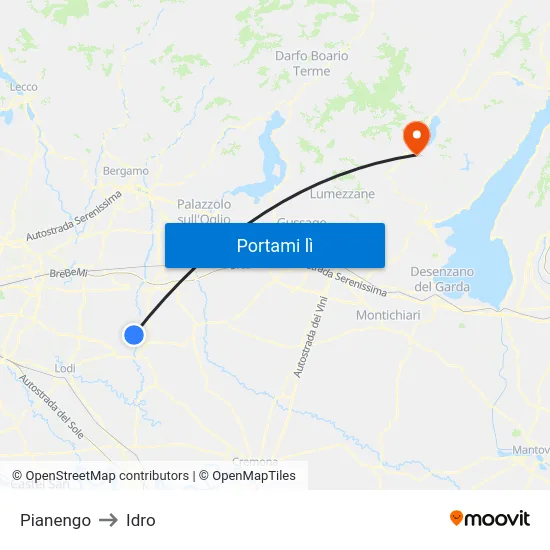 Pianengo to Idro map