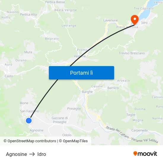 Agnosine to Idro map