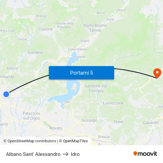 Albano Sant' Alessandro to Idro map