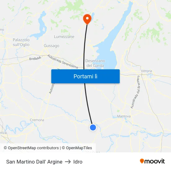 San Martino Dall' Argine to Idro map