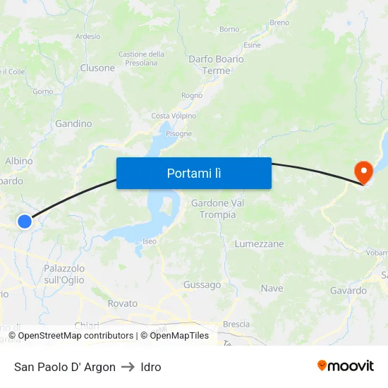 San Paolo D' Argon to Idro map