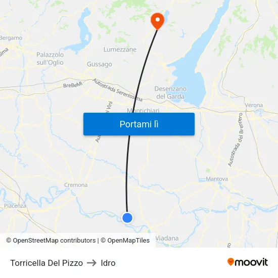 Torricella Del Pizzo to Idro map