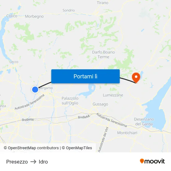 Presezzo to Idro map